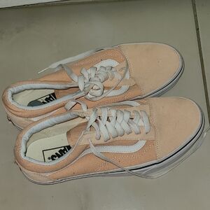 Vans Light Orange and White Casual Sneakers